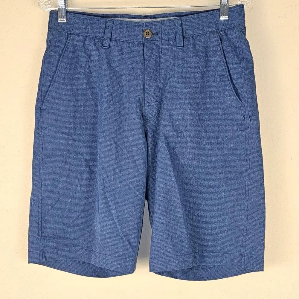 Under Armour Mens Blue Loose Fit Performance Shorts 32
